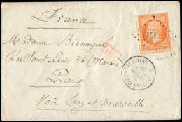 16a  40c. Orange Vif, Obl. Los. CECB Cl S. Env., Càd CORPS EXP. CHINE Bau CENTRAL 15/2/60, Arr. Paris 25/3, TB - Autres & Non Classés