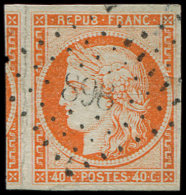 5    40c. Orange, Voisin à Gauche, Obl. PC 898, Infime Point Clair En Bas, Sinon Superbe. C - Autres & Non Classés