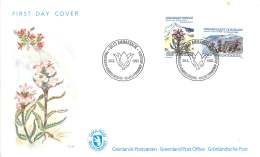 1992  Wild Flowers  4,00kr And 7,25Kr Values - FDC