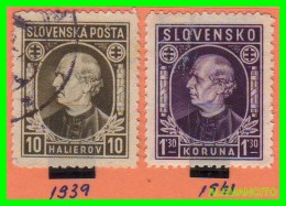 SLOVAQUIA  ( EUROPA ) 2 SELLOS AÑO 1939-41 - Used Stamps