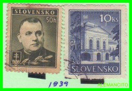 SLOVAQUIA  ( EUROPA ) 2 SELLOS AÑO 1944 - Used Stamps