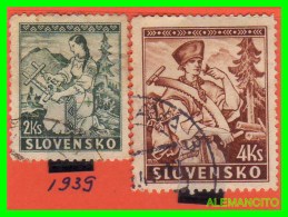 SLOVAQUIA  ( EUROPA ) 2 SELLOS AÑO 1939 - Used Stamps