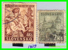 SLOVAQUIA  ( EUROPA ) 2 SELLOS AÑO 1939 - Used Stamps