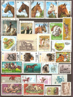 30 Timbres Les Chevaux - Horses