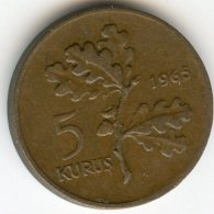 Turquie Turkey 5 Kurus 1965 KM 890.1 - Turkey