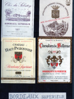 BORDEAUX - Supérieur 4 Etiquettes - N° 19 - Collections, Lots & Séries