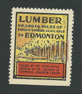 C06-05 CANADA Edmonton Promotion Stamp 5 MNH Lumber - Vignettes Locales Et Privées