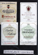 BORDEAUX - Controlée 4 Etiquettes - N° 28 - Collections, Lots & Séries