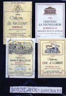 BORDEAUX - Controlée 4 Etiquettes - N° 30 - Collections, Lots & Séries