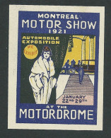 C06-38 CANADA 1921 Montreal Motor Show MHR - Viñetas Locales Y Privadas