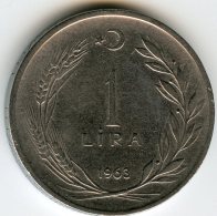 Turquie Turkey 1 Lira 1963 KM 889a.1 - Turkey