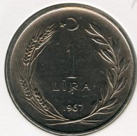 Turquie Turkey 1 Lira 1967 KM 889a.2 - Turkey