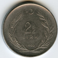 Turquie Turkey 2 1/2 Lira 1960 KM 893.1 - Turkey