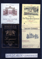 BORDEAUX - Controlée 4 Etiquettes - N° 39 - Collections & Sets