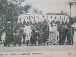 CPA Afrique Colonies Françaises Dahomey Un Groupe De Chefs à Abomey - Dahomey