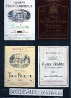 BORDEAUX - Controlée 4 Etiquettes - N° 47 - Collections, Lots & Séries