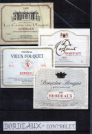 BORDEAUX - Controlée 4 Etiquettes - N° 54 - Collections, Lots & Séries