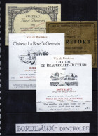 BORDEAUX - Controlée 4 Etiquettes - N° 55 - Collections, Lots & Séries