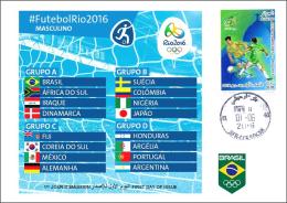 ARGELIA 2016 - FDC Olympic Games Rio 2016 Football Soccer Olympische Spiele Olímpicos Olympics - Eté 2016: Rio De Janeiro