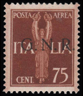 Italia: R.S.I. - Guardia Nazionale Repubblicana / Posta Aerea: 75 C. Bruno Giallo - 1944 - Poste Aérienne