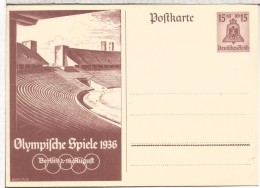 ALEMANIA REICH 1936 ENTERO POSTAL JUEGOS OLIMPICOS DE BERLIN ESTADIO OLIMPICO - Summer 1936: Berlin