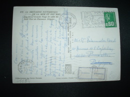 CP Pour La BELGIQUE TP MARIANNE DE BEQUET 0,60 OBL.MEC.18-7-1975 FOUESNANT (29) + RETOUR + VIGNETTE INCONNU - 1971-1976 Marianne (Béquet)