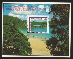 B)1986 NEW ZEALAND,LANDSCAPE, MOUNTAINS,  BEACH, KNIGHT’S POINT, WORLD PHILATELIC EXHIBITION,  WAINUI BAY, SC 853 A306, - Unused Stamps