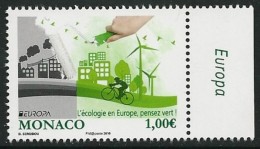 MONACO, PRINCIPADO-  EUROPA 2016 -TEMA ANUAL " ECOLOGIA -EL PENSAMIENTO VERDE - THINK GREEN".- SERIE 1 V. - 2016