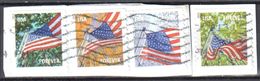 United States 2013 Flag For All Seasons Sc # 4774-77  - Mi 4969-72 I BC Perf 11 - Used - Used Stamps