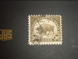 USA  Perfin  Bison - Perforés