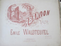 Emile  WALDTEUFEL   Partition  Abandon Valse Piano - Song Books