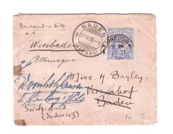 Envelope To Wiesbaden 27-7-1905 - Brieven En Documenten