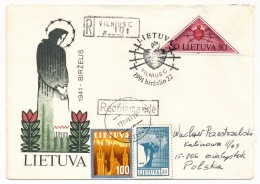 LITUANIE - 5 Enveloppes Avec Timbres Triangulaires - 1992 - "1941 Birzelis" - Lituania