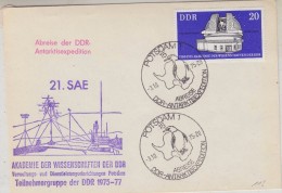 DDR 1975 Abreise Der DDR-Antarktis Expedition  Cover Ca Potsdam 3.10.75 (30642) - Autres