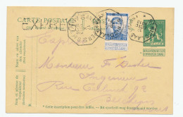 707/23 - Entier Pellens + TP Idem En EXPRES - Télégraphique ST NIKLAAS 1913 Vers ANTWERPEN - Briefkaarten 1909-1934