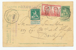 708/23 - Entier Pellens + TP Idem En EXPRES - Télégraphique BRUXELLES Q.L. 1913 Vers BOITSFORT - Postkarten 1909-1934
