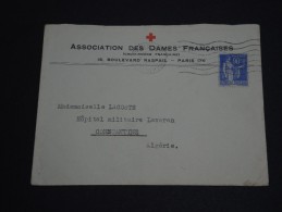 FRANCE - Enveloppe De La Croix Rouge De Paris Pour L' Hôpital Militaire De Constantine En 1939 - A Voir- L 223 - Croix Rouge