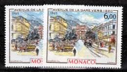 Monaco 1493 Variété Impression Décalée Personnage De Gauche Blanc Etc.. Et Normal Neuf ** TB  MNH Sin Charnela - Variétés