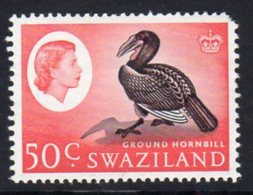 Swaziland QEII 1962-6 50c Definitive, Hinged Mint (BA2) - Swasiland (...-1967)