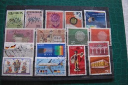 B088 - CEPT - EUROPE EUROPA Used 16 Different Stamps Germany - Cancellations: Soest, Osnabrück, Bochum... - Collections