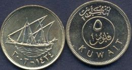 Kuwait 5 Fils 2003 - 1424 UNC  -- Ship - Kuwait