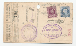 813/23- Carte Réponse De La Caisse De Retraite TP Montenez Et Houyoux , Expédiée En Réponse De CAUDRY France 1926 - 1921-1925 Small Montenez