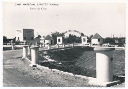 3 CPSM - Camp Maréchal Lyautey (Maroc) - Entrée Du Camp - Vue Générale - Allée Centrale - Autres & Non Classés