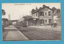 CPSM Chemin De Fer Arrivée Du Train En Gare PONT DE L'ARCHE-ALIZAY 27 - Pont-de-l'Arche
