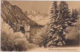 SUISSE,HELVETIA,SWISS,SCHWEIZ,SVIZZERA,SWITZERLAND ,VAUD,chateau Chillon ,veytaux,Montreux,lac,hiv Er,neige,sapin - Montreux