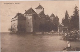 SUISSE,HELVETIA,SWISS,SCHWEIZ,SVIZZERA,SWITZERLAND ,VAUD,chateau Chillon ,veytaux,Montreux,lac,enf Ant,timbre 1912 - Montreux