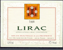 224 - Lirac - 1996 - Mis En Bouteille à La Propriété - Les Vignerons De Tavel - 30126 - Tavel - Vino Rosado