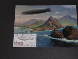 SAINT PIERRE ET MIQUELON - Carte Maximum Zeppelin En 1988 - A Voir- L 258 - Cartes-maximum