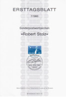 Germany Deutschland 1980-07 Robert Stolz, Composer Komponist Compositeur Music Musik, Canceled In Berlin - 1974-1980