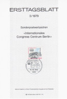 Germany Deutschland 1979-03 ETB ERSTTAGSBLATT "Internationales Congress Centrum" First Day Sheet, Berlin - 1974-1980